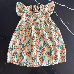 Floral Cream Kids Dress